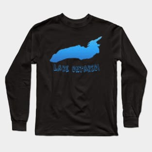 Lake Ontario Great Lakes Outline Long Sleeve T-Shirt